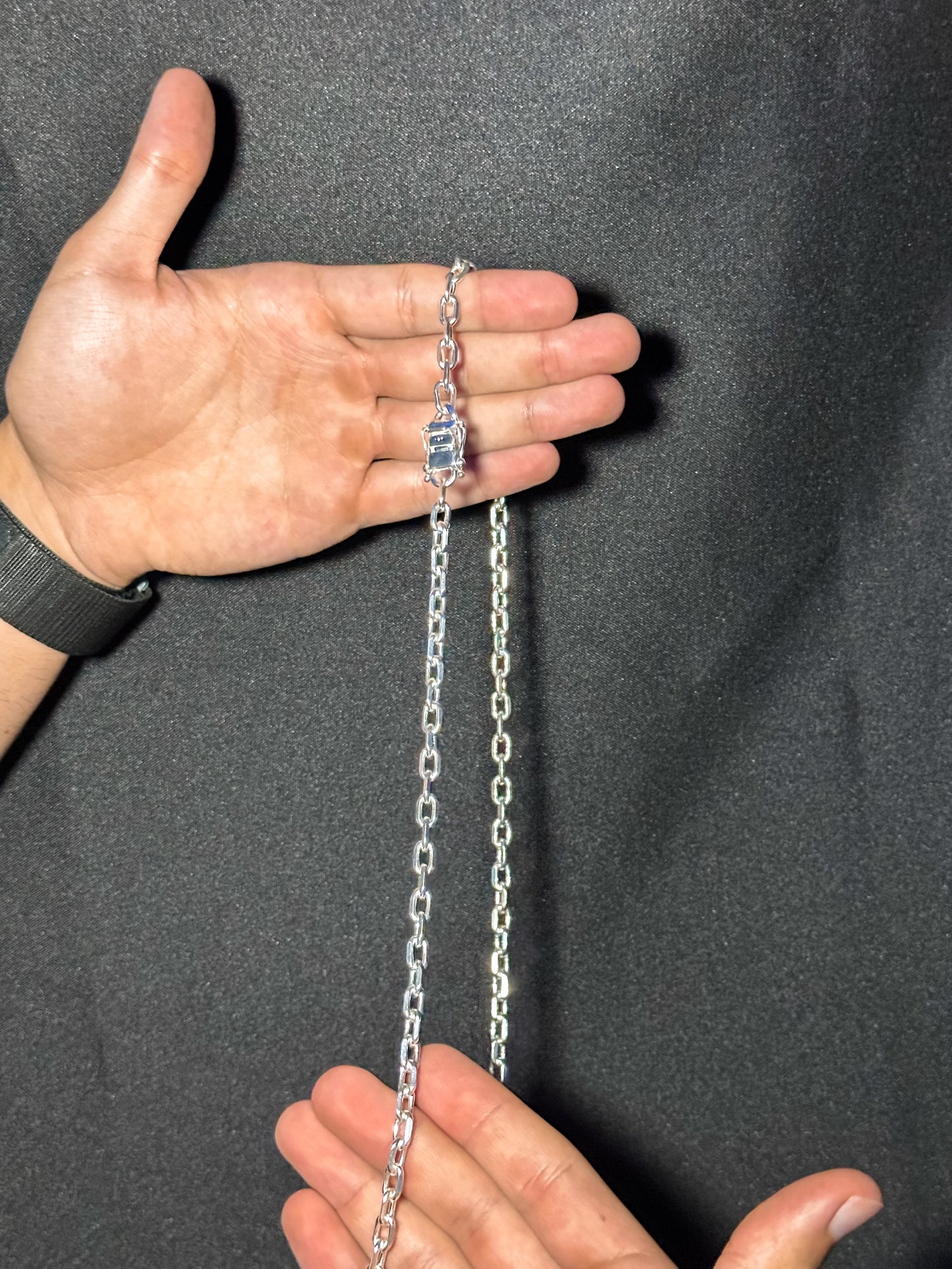 Corrente Cartier 8mm 70cm - Fecho Gaveta Trava Dupla