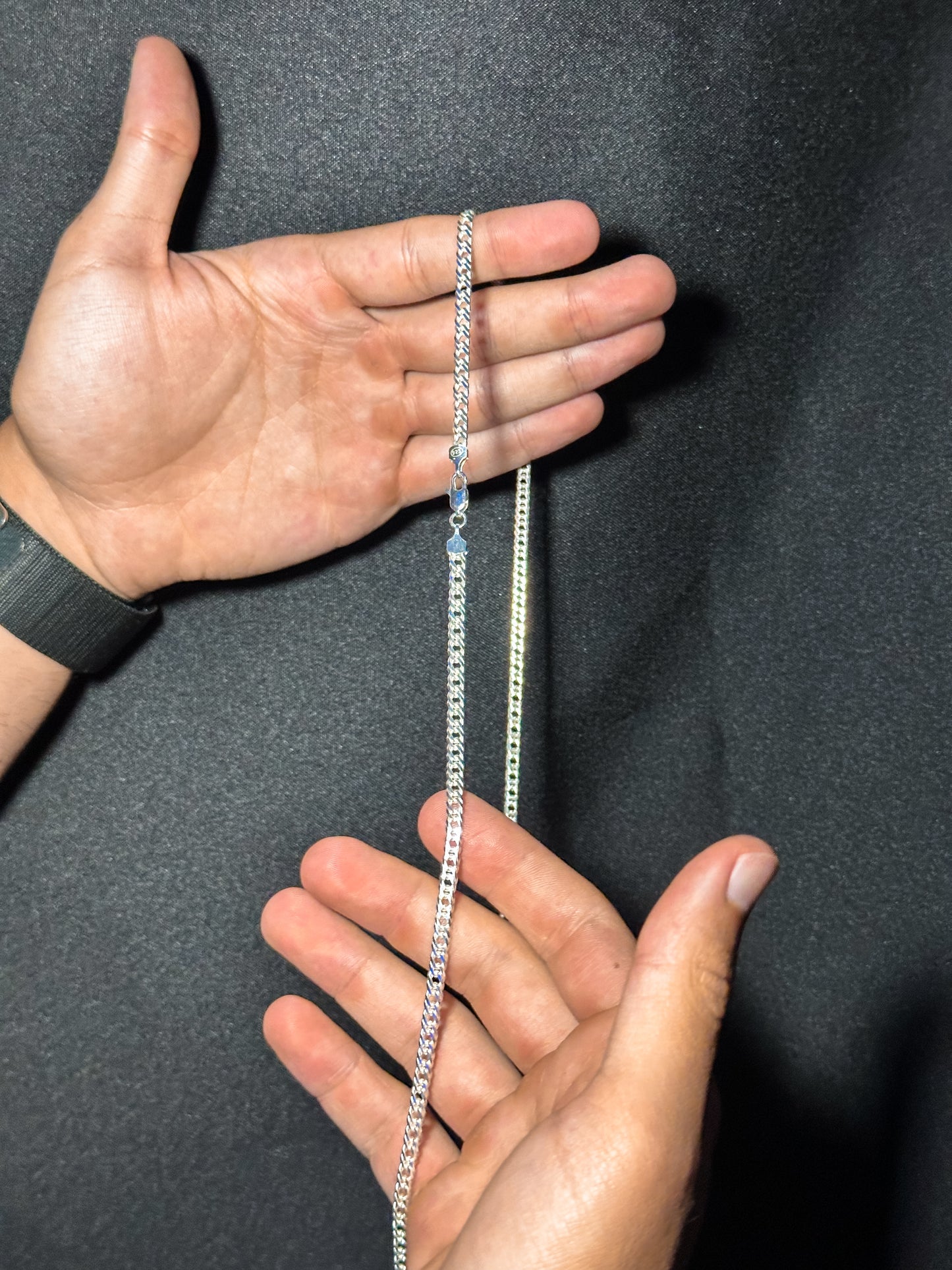 Corrente Elo Duplo 4mm 70cm - Fecho Mosquitão