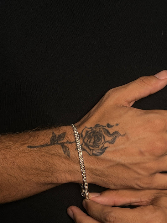 Pulseira Elo Duplo 4mm 20cm - Fecho Mosquitão