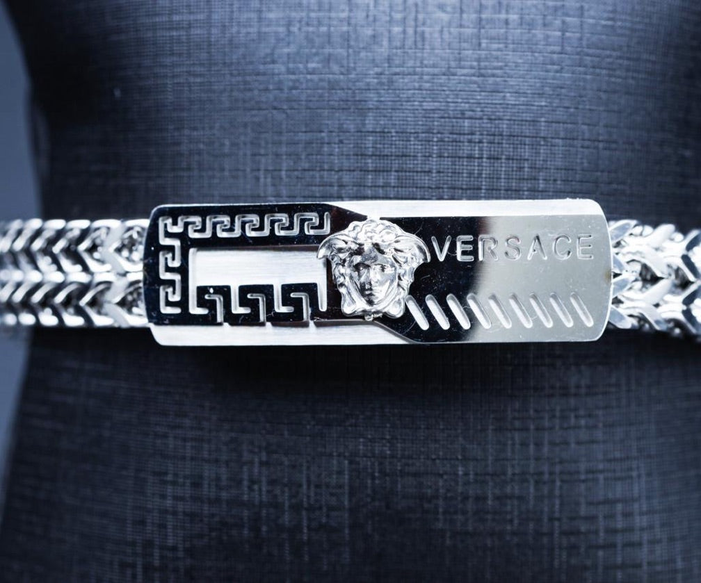 Bracelete Versace Prata | Masculino